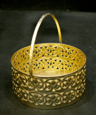 Gold Hamper basket Small house2home h2h