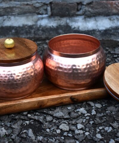 Wooden Tray Set With Air tight Handi Anniversary Gift House2home