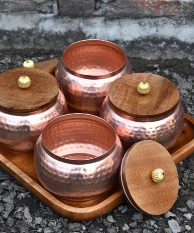 Wooden Tray Set With Air tight Handi Anniversary Gift House2home
