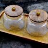 Wooden Tray Set, Gift Set, Air tight glass Jar, Chocolate Packing, Dry Fruit Packing, Gift Box house2home h2h