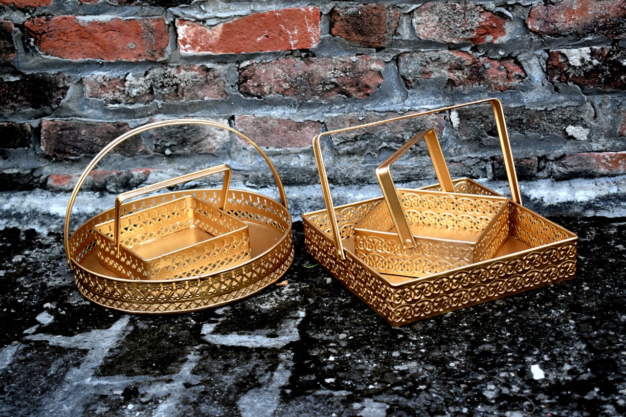 Metal Square hamper basket Gift Basket Wedding Gift Dry Fruit Pack House2home