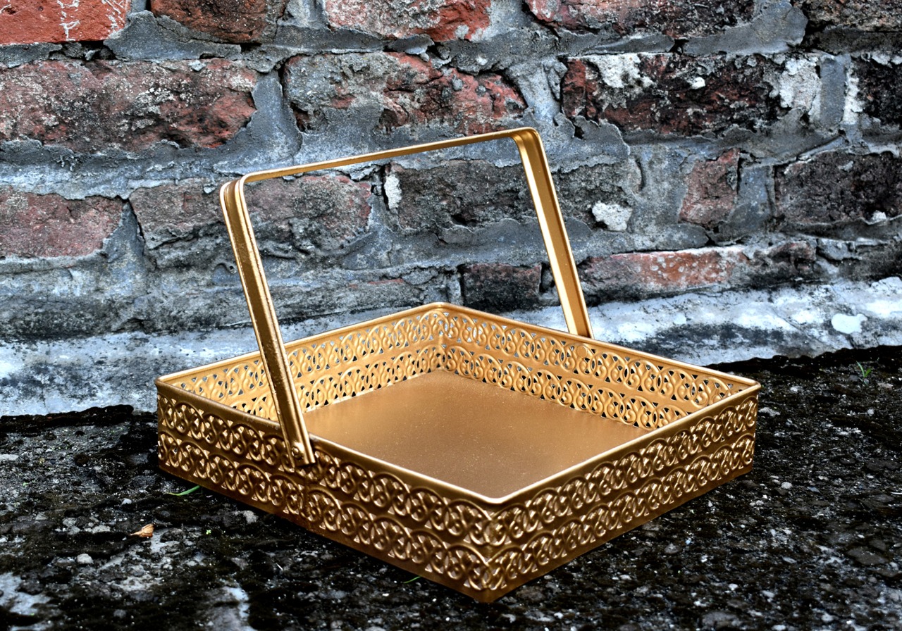 Metal Square hamper basket Gift Basket Wedding Gift Dry Fruit Pack House2home