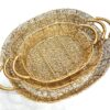 Metal Wire Hamper Basket Gift Packing Wire Mesh Gold Basket Set House 2 home