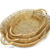 Metal Wire Hamper Basket Gift Packing Wire Mesh Gold Basket Set House 2 home