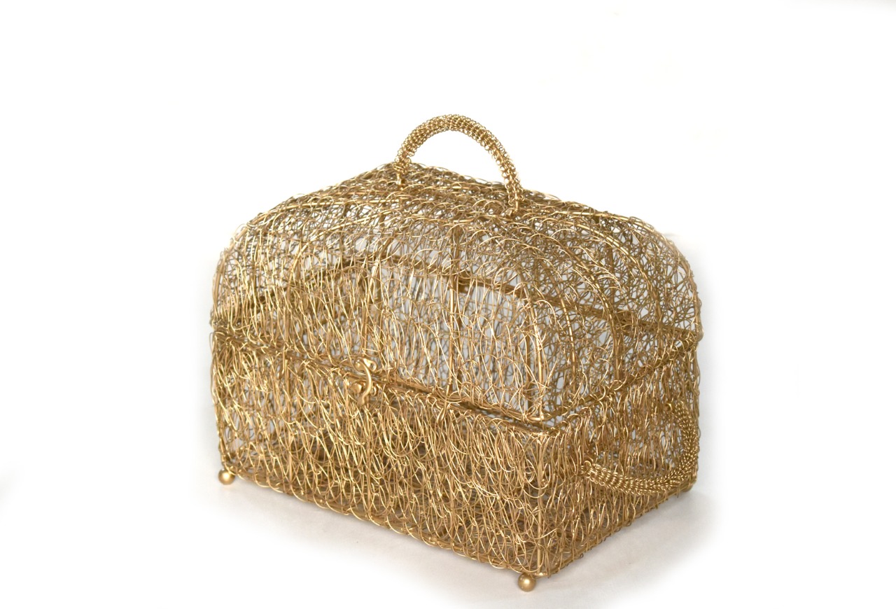 Metal Wire trunk Hamper Basket Gift Box House2home