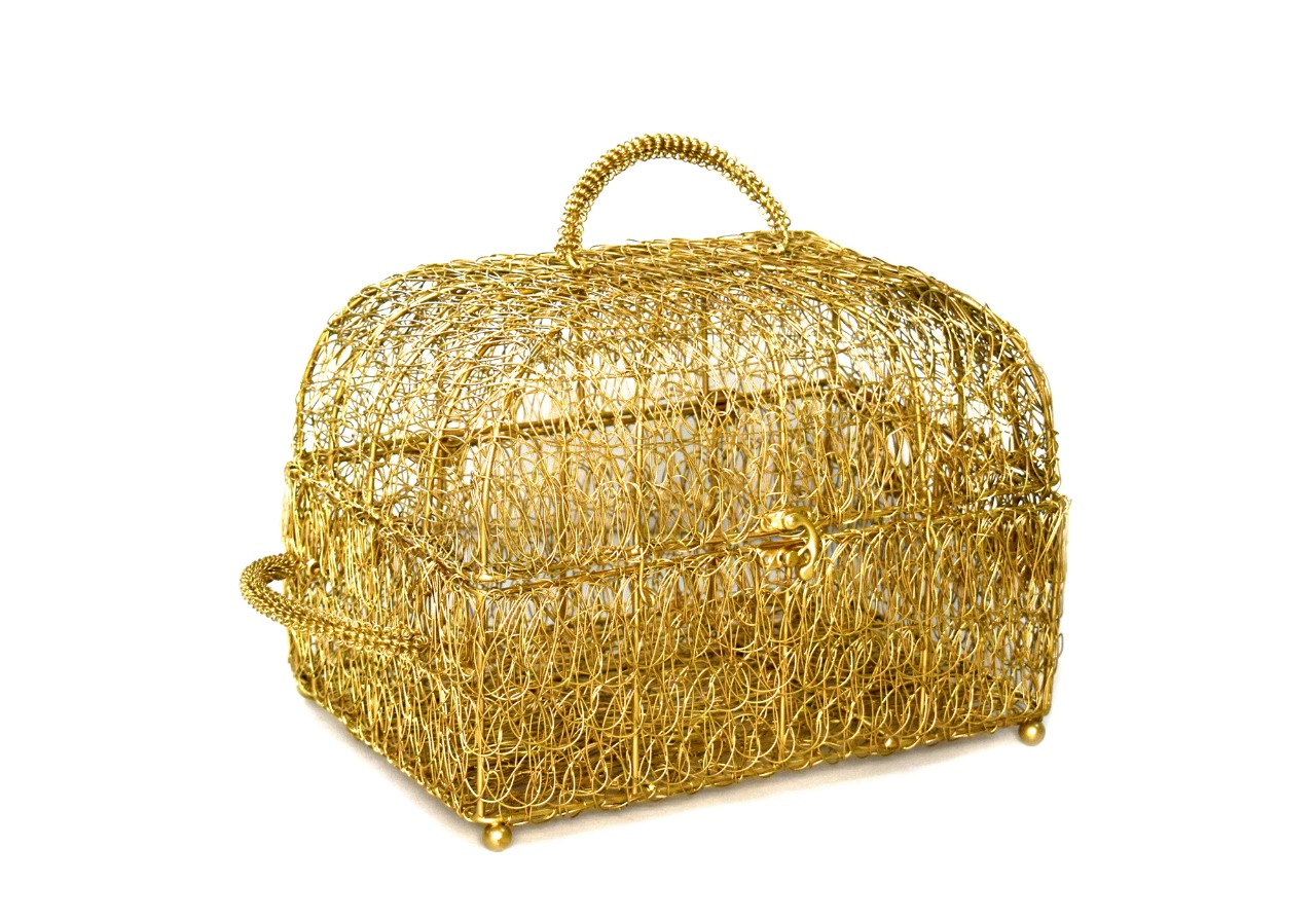 Metal Wire trunk Hamper Basket Gift Box House2home