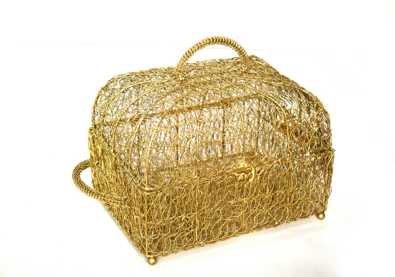 Metal Wire trunk Hamper Basket Gift Box House2home