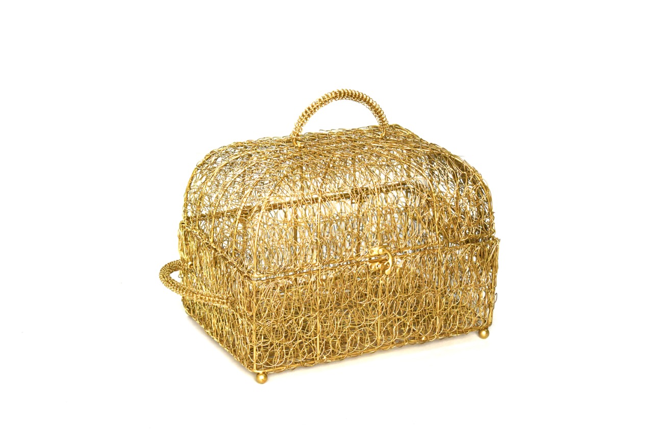 Metal Wire trunk Hamper Basket Gift Box House2home