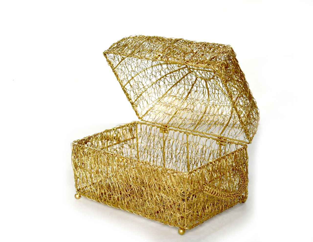 Metal Wire trunk Hamper Basket Gift Box House2home