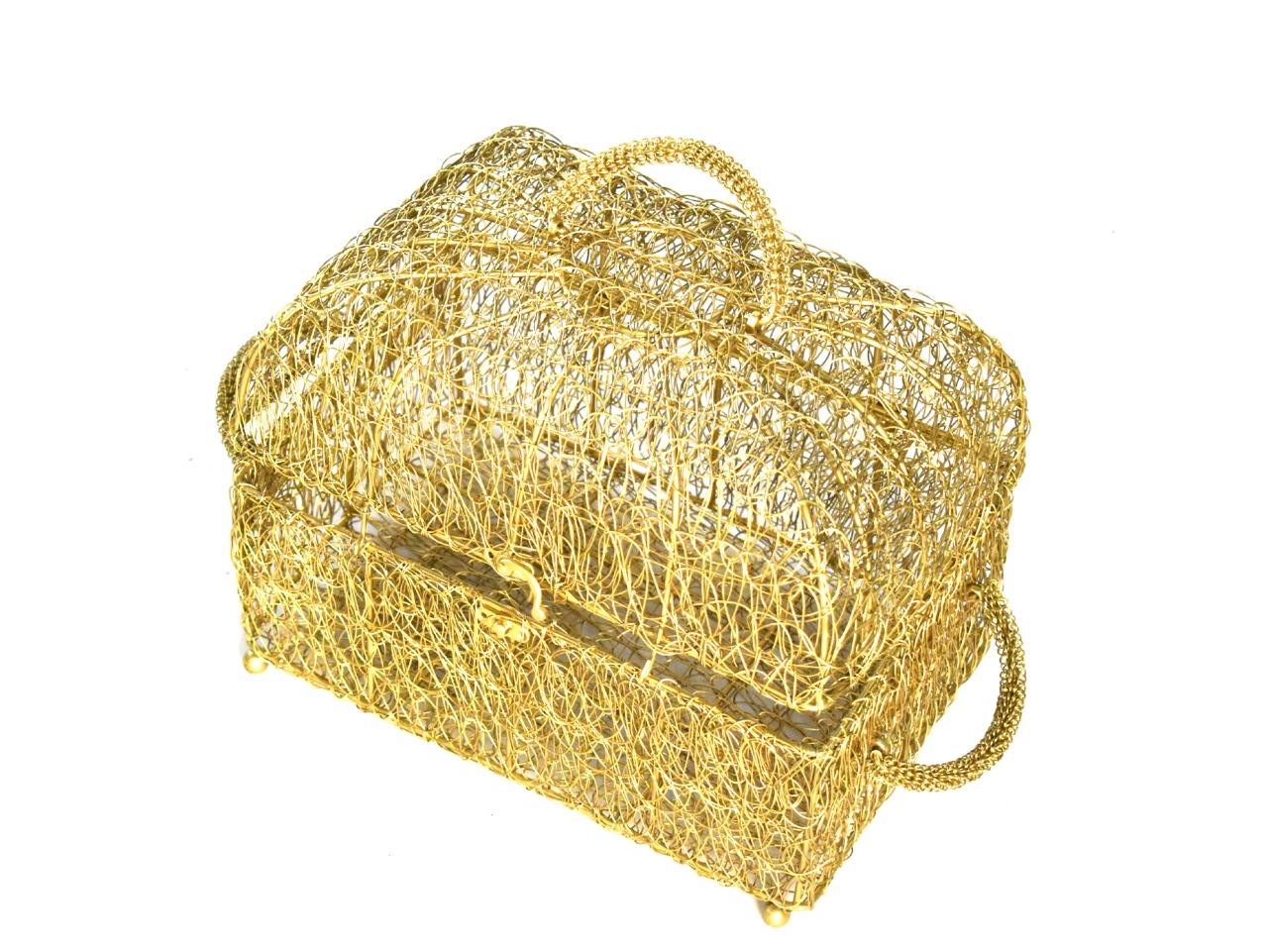 Metal Wire trunk Hamper Basket Gift Box House2home