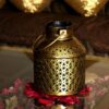 Lantern, Candle Holder, T-light Holder, Traditional Lantern, Modern Lantern, Antique Gold, House2home, h2h , Hanging Lantern, Moroccan, hanging Lantern, Dhuni, Balti Lantern, Carved Lantern, Milk Cane
