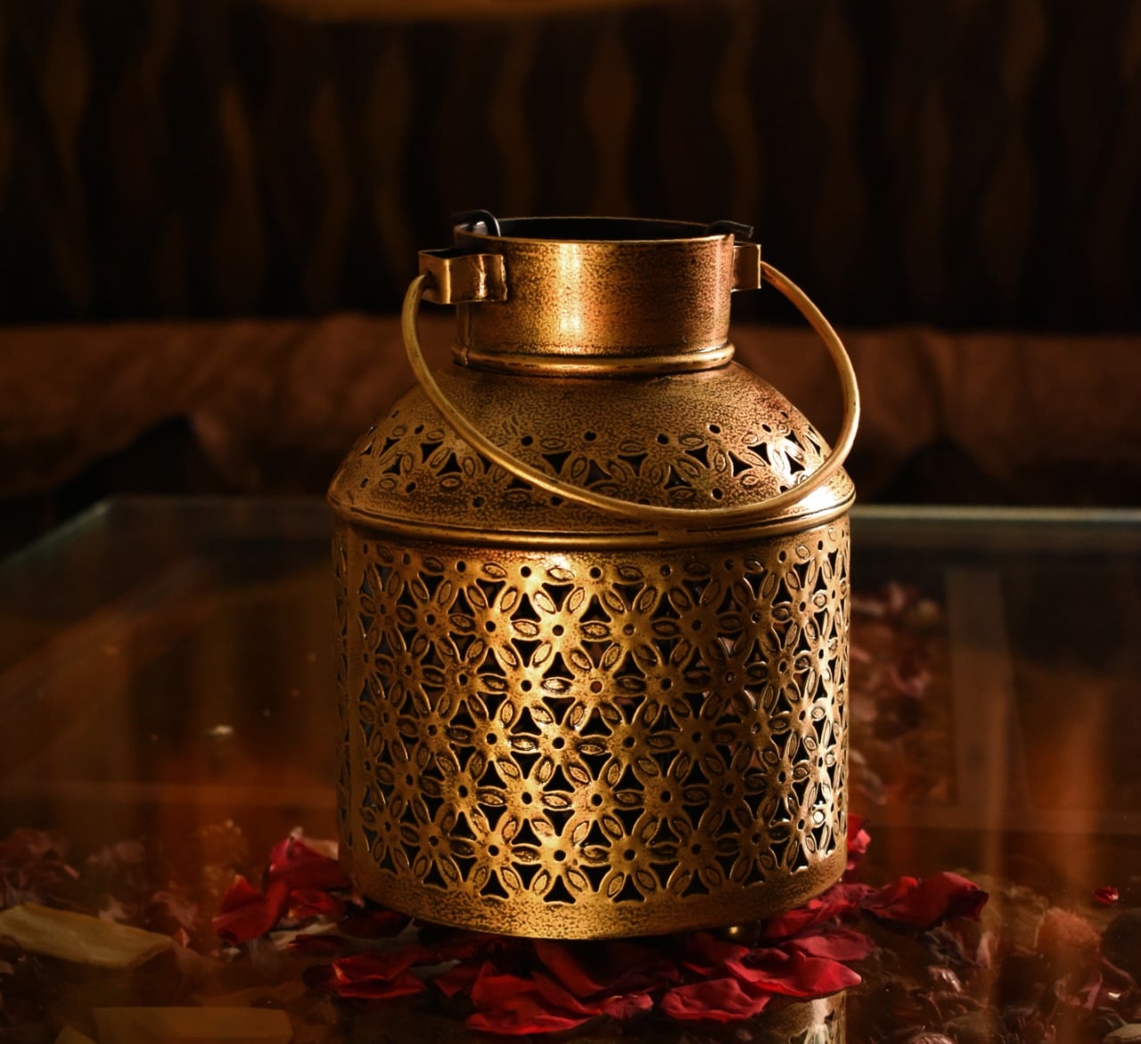 Lantern, Candle Holder, T-light Holder, Traditional Lantern, Modern Lantern, Antique Gold, House2home, h2h , Hanging Lantern, Moroccan, hanging Lantern, Dhuni, Balti Lantern, Carved Lantern, Milk Cane