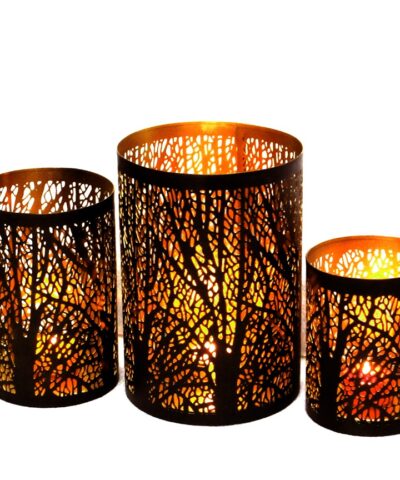 Shadow Candle Holder, Tlight Holder Set, Candle Holder Set, House2home, h2h, Modern Candle Holder, Modern Lantern, Shadow diya, Table Decor, Abstract, Tree Shadow Diya, Diwali Décor, Gift, Return Gift