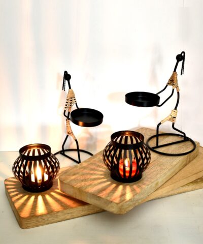 Lantern Lady Candle Holder Set, Lantern Lady T light Holder, Shadow Candle Holder Set, House2home, h2h, Modern Candle Holder, Table Decor, Gift, Return Gift, Christmas Decoration, Christmas Decoration, Traditional Craft, Diwali, Home Décor, Shadow Diya