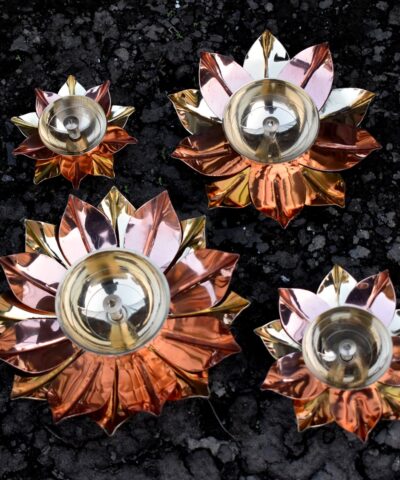 Lotus Diya, Lotus, Candle Holder, House2home, h2h, Flower Candle Holder Diya, Table Decor, Modern, Lotus Diya, Diwali Décor, Gift, Return Gift, Brass Copper Diya, Akhand Diya, Deepak
