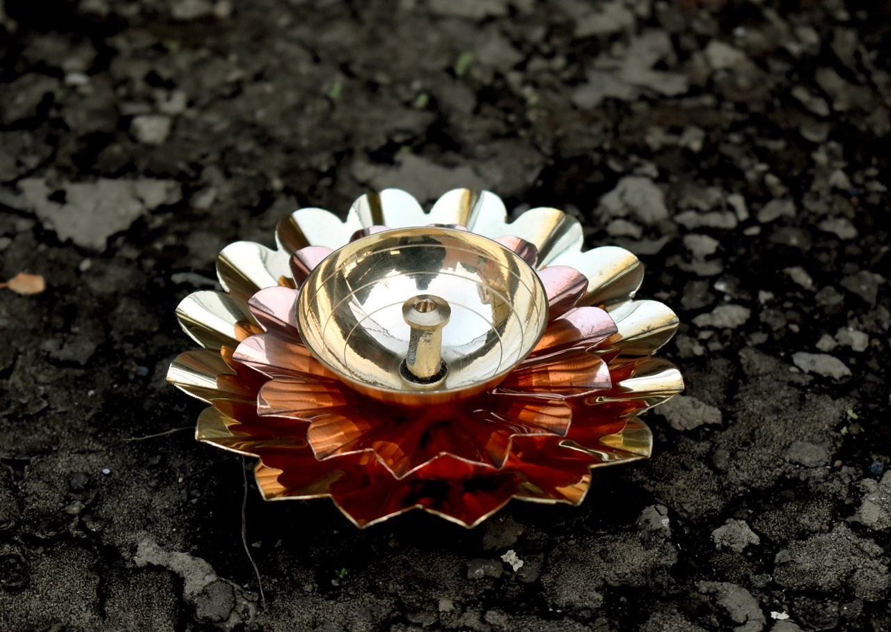 Lotus Diya, Lotus, Candle Holder, House2home, h2h, Flower Candle Holder Diya, Table Decor, Modern, Lotus Diya, Diwali Décor, Gift, Return Gift, Brass Copper Diya, Akhand Diya, Deepak