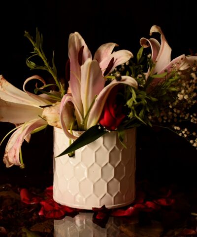 Decorative Planter, Pot, Dry Fruit Jar, Jar, Box, Flower Pot, Decorative, Indoor Planter, Home Decorative, Carved, Ceramic Coated, house2home, h2h, hamper basket, hamper box