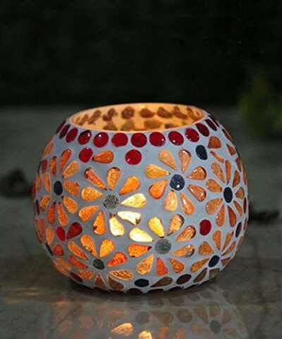 Mosaic Candle Holder, Glass Candle Holder, Votive Holder, T-Light Holder, Decorative, Plant Holder, Vase, Pot, House2home, h2h, Diwali Decoration, Gift, House warming, Christmas Gift, Home Decor