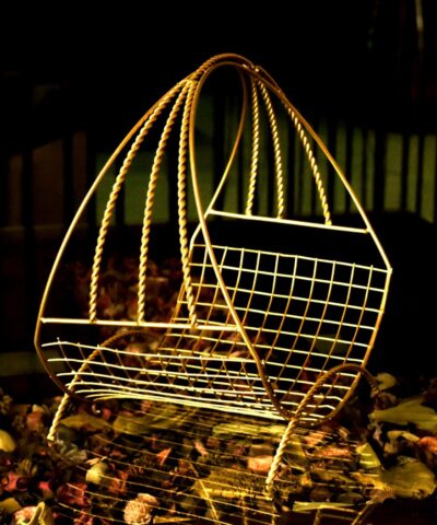 Wire Mesh Hamper Pack Round, Hamper Basket, Wedding Pack, Trianlge Hamper, Gift Pack, Return Gift, House2home, h2h, Golden Hamper, Wire hamper, Rectangle Hamper, Dry Fruit Packing, Wire Mesh Hamper, Cake Stand