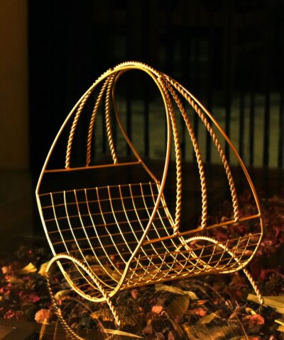 Wire Mesh Hamper Pack Round, Hamper Basket, Wedding Pack, Trianlge Hamper, Gift Pack, Return Gift, House2home, h2h, Golden Hamper, Wire hamper, Rectangle Hamper, Dry Fruit Packing, Wire Mesh Hamper, Cake Stand