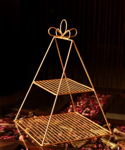 Wire Mesh Hamper Pack Round, Hamper Basket, Wedding Pack, Trianlge Hamper, Gift Pack, Return Gift, House2home, h2h, Golden Hamper, Wire hamper, Rectangle Hamper, Dry Fruit Packing, Wire Mesh Hamper, Cake Stand