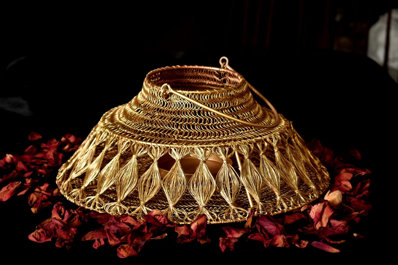 Metal Candle Holder, Diwali Gift, Decoration, Home Decor, House2home, h2h, Lantern, Shadow Candle Holder, house 2 home, house to home, Golden Lantern, Wedding Gift, Return Gift