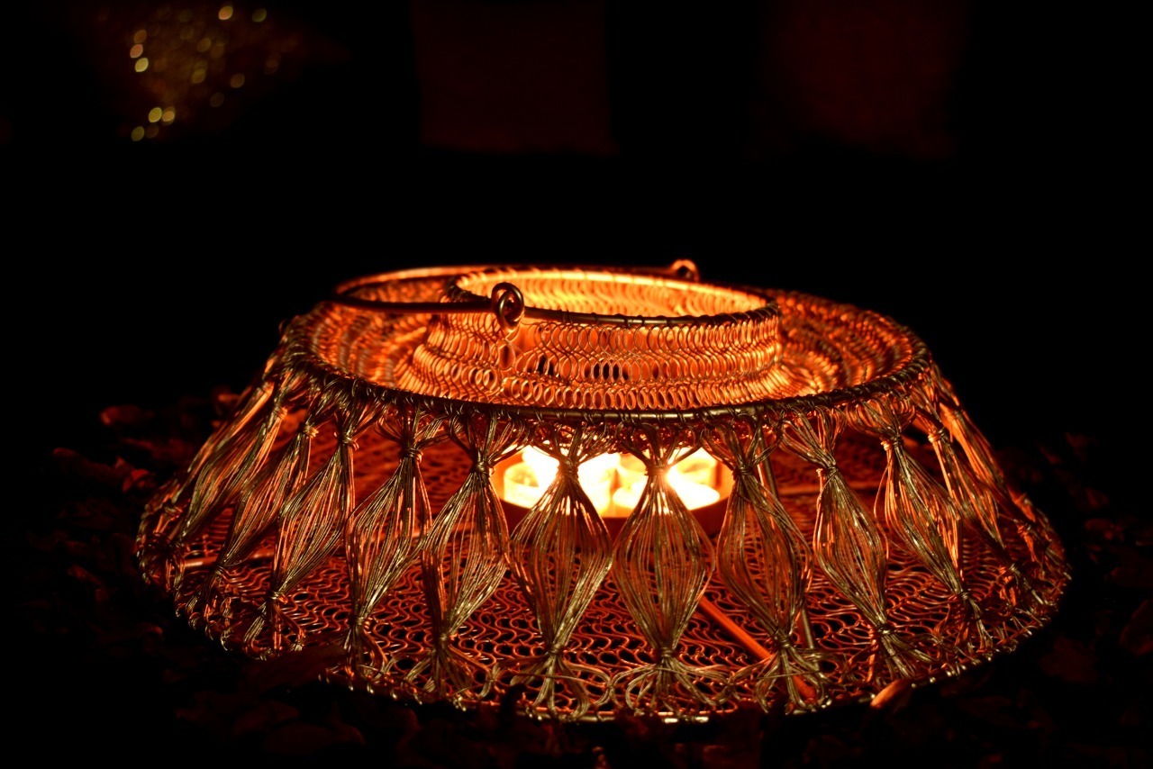 Metal Candle Holder, Diwali Gift, Decoration, Home Decor, House2home, h2h, Lantern, Shadow Candle Holder, house 2 home, house to home, Golden Lantern, Wedding Gift, Return Gift