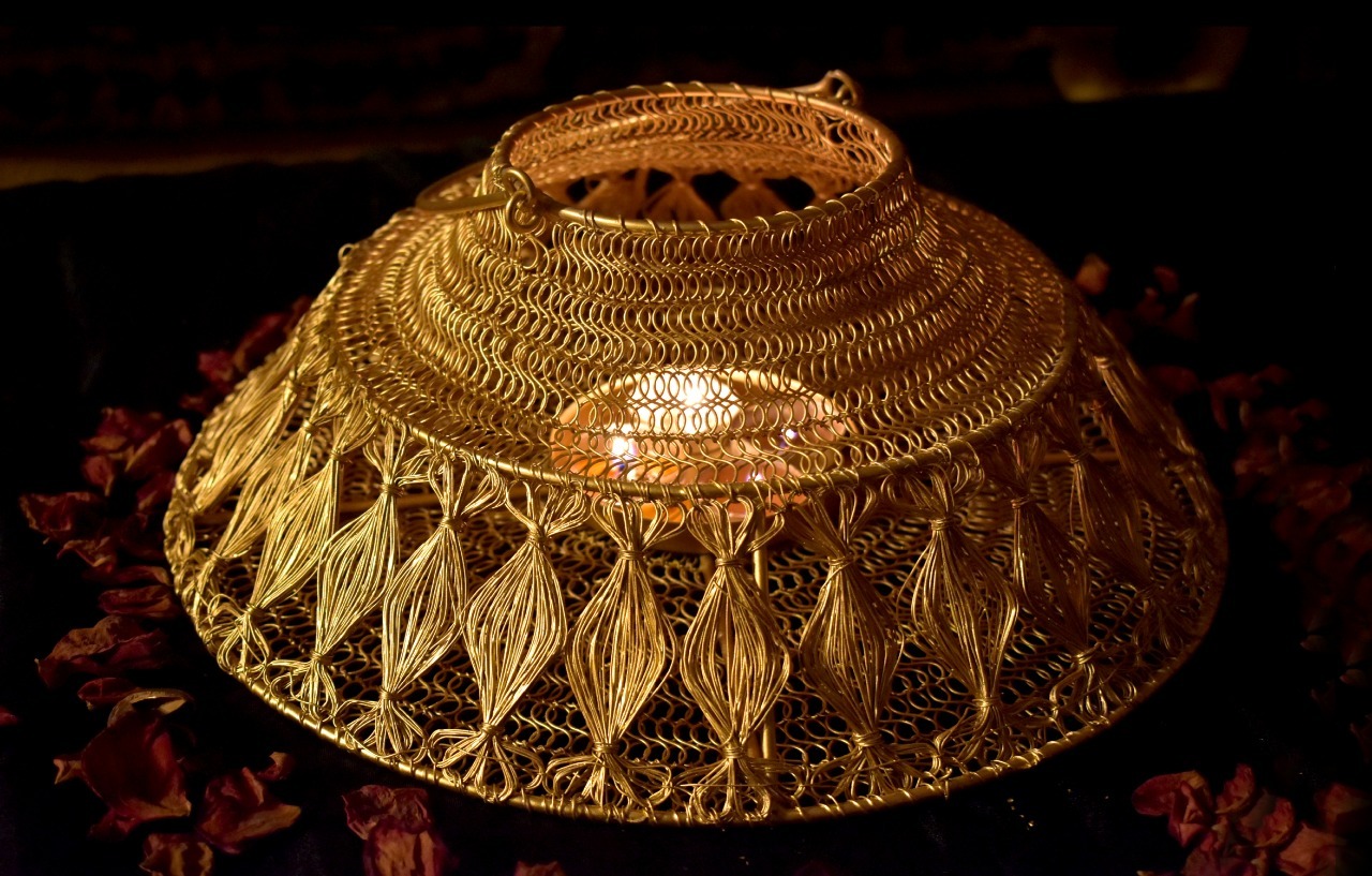 Metal Candle Holder, Diwali Gift, Decoration, Home Decor, House2home, h2h, Lantern, Shadow Candle Holder, house 2 home, house to home, Golden Lantern, Wedding Gift, Return Gift