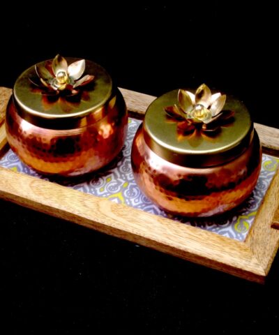 Copper Finished Storage Jar, Dry fruit Box, Storage Jar, Handi, house2home, h2h