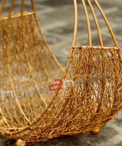 Ring Wire Mesh Basket, Hamper Basket, Gift Basket, Diwali Gift, Wedding Gift, House warming, gold, Wire mesh, House2home, h2h