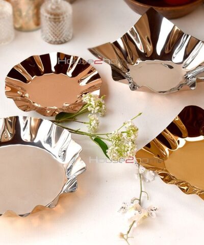 Platter, stainless steel, Steel, gift, Golden Platter, Snack Server, Server, Snack, dry fruit serving, diwali gift, corporate gift, wedding gift, anniversary gift, return gift, house2home, h2h, house to home, food safe, food warmer, snack, Rose GOld Platter, Copper Platter, fruit serving, potpourri bowl, Urli, Golden Urli, Washable Urli, Flower Decor, Chip & Dip