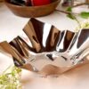 Platter, stainless steel, Steel, gift, Golden Platter, Snack Server, Server, Snack, dry fruit serving, diwali gift, corporate gift, wedding gift, anniversary gift, return gift, house2home, h2h, house to home, food safe, food warmer, snack, Rose GOld Platter, Copper Platter, fruit serving, potpourri bowl, Urli, Golden Urli, Washable Urli, Flower Decor, Chip & Dip