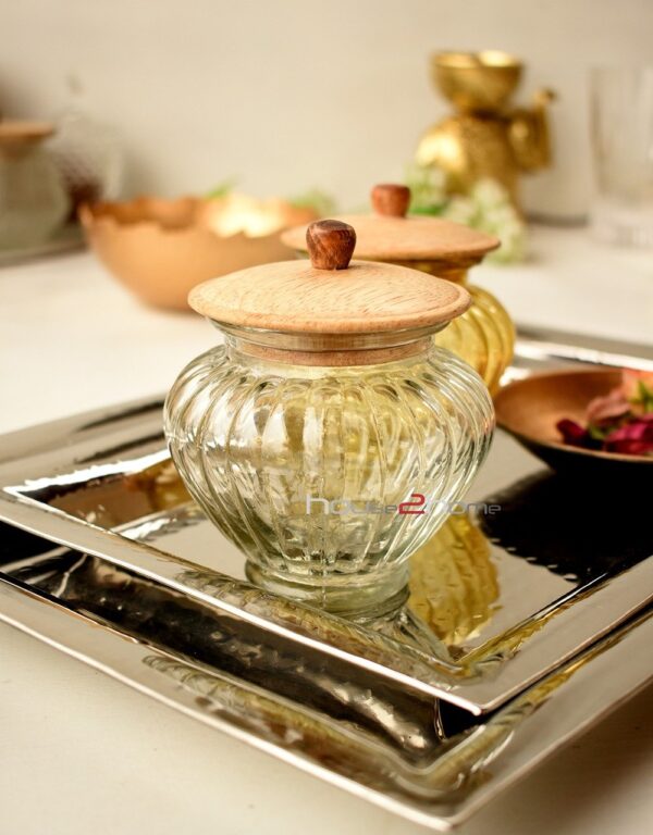 Crystal Glass Jar, Chocolate Packing, Dry Fruit Packing, Gift Box, house2home, h2h, Pen Stand, Planter, Candle Holder, Home Decor, Candy Jar, Candle Holder, Glass jar, Crystal Jar, Candle Holder with lid, Wax Jar, Gift Box, Hamper Packing, Seasonal Gifting, Diwali Gift, Hamper, Gold Jar, Air Tight Jar, Jar with Wooden Lid