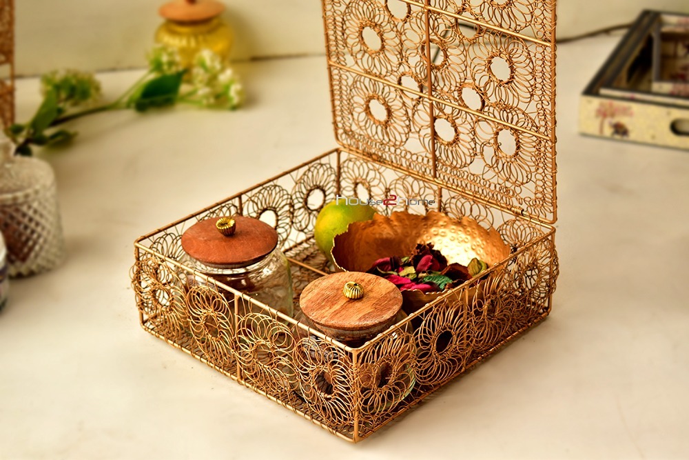 Hamper Box, Metal Wire Box, Wire Box, Gift Box, Golden, Wire Mesh, Hamper Basket, Return Gift, Gift Distribution, Diwali Gift, Wedding Pack, Truso Packing, House2home, house 2 home, h2h, Wire Box, Hamper Pack, Square Box, Wire Mesh Box, Square Wire, Diwali Gift, Diwali Hamper, moradabad, handicraft, hand made