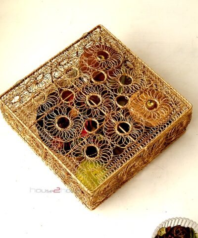Hamper Box, Metal Wire Box, Wire Box, Gift Box, Golden, Wire Mesh, Hamper Basket, Return Gift, Gift Distribution, Diwali Gift, Wedding Pack, Truso Packing, House2home, house 2 home, h2h, Wire Box, Hamper Pack, Square Box, Wire Mesh Box, Square Wire, Diwali Gift, Diwali Hamper, moradabad, handicraft, hand made