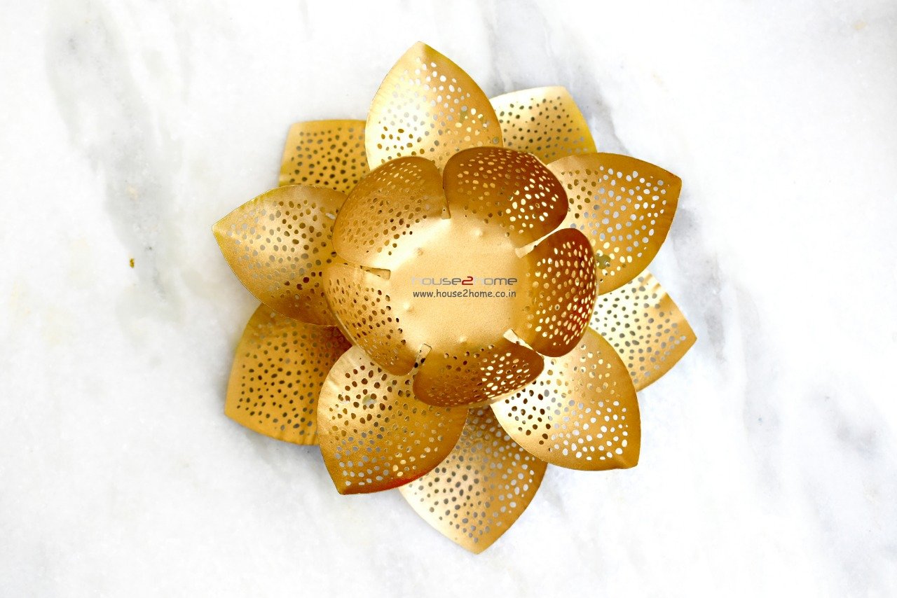Shadow Candle Holder, Tlight Holder Set, Candle Holder Set, House2home, h2h, Modern Candle Holder, Modern Lantern, Shadow diya, Table Decor, Abstract, Tree Shadow Diya, Diwali Décor, Gift, Return Gift, Lotus Flower, Lotus Candle Holder, Lotus Shadow Diya, Home Decor, Diwali Gift, Diwali Decor, house2home, h2h, Gold Lotus