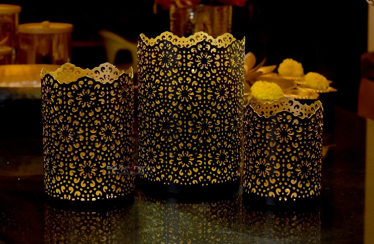 Shadow Candle Holder, Tlight Holder Set, Candle Holder Set, House2home, h2h, Modern Candle Holder, Modern Lantern, Shadow diya, Table Decor, Abstract, Tree Shadow Diya, Diwali Décor, Gift, Return Gift