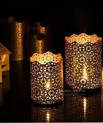 Shadow Candle Holder, Tlight Holder Set, Candle Holder Set, House2home, h2h, Modern Candle Holder, Modern Lantern, Shadow diya, Table Decor, Abstract, Tree Shadow Diya, Diwali Décor, Gift, Return Gift