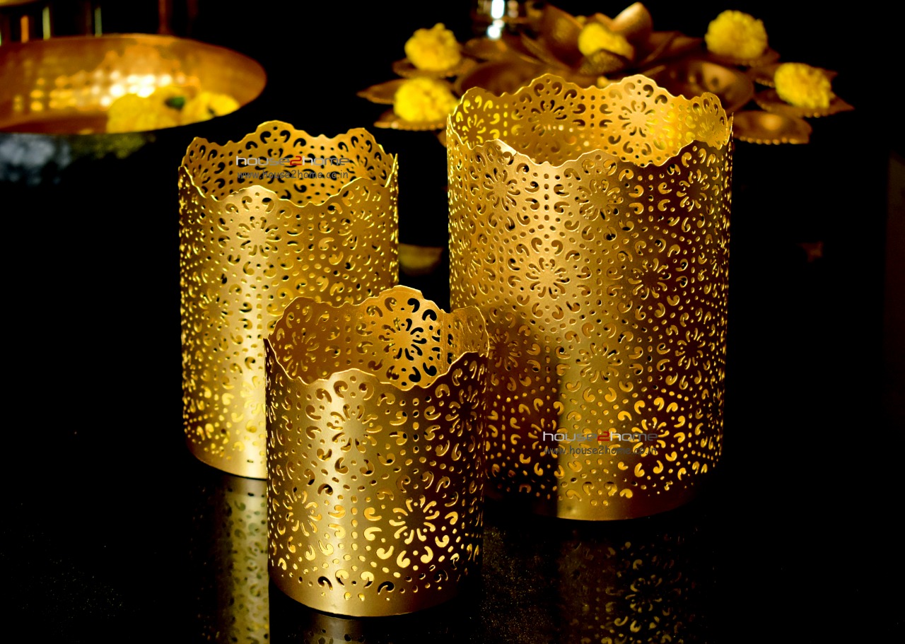 Shadow Candle Holder, Tlight Holder Set, Candle Holder Set, House2home, h2h, Modern Candle Holder, Modern Lantern, Shadow diya, Table Decor, Abstract, Tree Shadow Diya, Diwali Décor, Gift, Return Gift