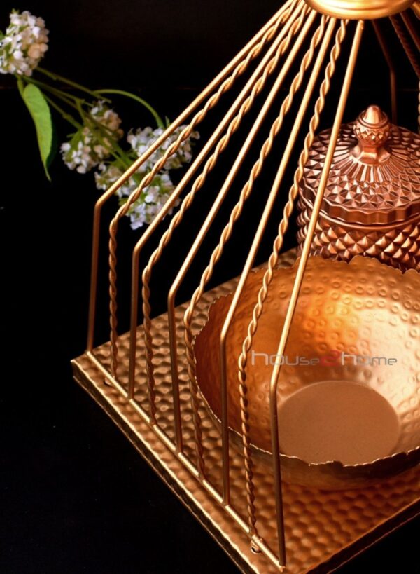 Hamper Basket, Fruit Platter, Golden, Gold, Chocolate Tray, Dry Fruit Tray, House2home, h2h, elegant platter, Wedding Gift, Return Gift, Decorative, House warming, Hamper Basket, gift pack, holiday pack, Folding, Dry Fruit Box, cake stand, platter, fruit stand, truso packing, decorative packing, net mesh hamper