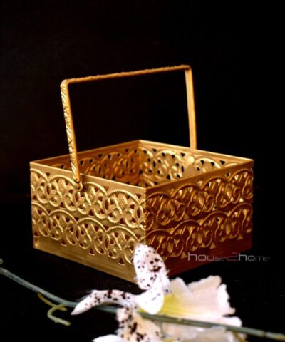 Round Metal Hamper Basket Gold, Square Gift Basket, Golden Basket, Gift Basket, Hamper Basket, Square Basket, Small Basket, House2home, house to home, h2h, Small Hamper, Wedding Hamper, Golden, Gift Hamper, Hamper, Metal Hamper, house2home, h2h, Gift Pack, Pooja Hamper, Lohri Hamper, Small Basket