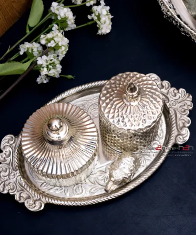 Oval Metal Platter, German Silver Platter, Silver Coated Tray, Metal Gift Tray, Gift Platter, Hamper Platter, 2 Jar Tray Set, Wedding Gift Tray, Return Gift Tray, Diwali Gift Tray, Decorative Metal Platter, Serving Platter, Festive Platter, Silver Finish Tray, German Silver Gift Tray, Chocolate Tray, Gift Tray Set, Engagement Gift Tray, Oval Serving Tray, Trousseau Tray, Decorative Oval Platter, Housewarming Gift Tray, Indian Wedding Tray, Shagun Tray, Dry Fruit Tray, Silver Coated Gift Tray, Elegant Metal Tray, House2Home Tray, h2h Gift Platter, Anniversary Gift Tray, Stylish Hamper Tray, Carved Metal Tray, Handmade Tray Set, Traditional Gift Tray, Diwali Silver Platter, Pooja Gift Tray, Roli Chawal Tray, Oval Decorative Tray, Premium Metal Tray, Gifting Tray, Wedding Hamper Tray, Corporate Gift Platter, Dry Fruit Platter, Handicraft Tray, Silver Polish Platter, Bridal Tray, Tray with Handle, Tray for 2 Jar Set, Unique Return Gift, Engagement Platter, Custom Hamper Tray, Elegant Wedding Gift, German Silver Handicraft, Decorative Oval Tray, Designer Tray for Gifting, Tray with Silver Coating, Traditional Indian Platter, Classic Silver Tray, Table Decor Tray, Modern Gift Tray, Center Table Platter, Diwali Gifting Tray, Luxury Tray Gift Set, Home Decor Tray, Decorative Table Tray, Festive Decor Tray, Tray for Chocolates and Sweets, Oval Silver Tray, Silver Tray for Dry Fruits, Metal Oval Tray, Silverware Tray, Stylish Serving Tray, Jar Tray Combo, German Silver Wedding Gift, Premium Return Gift, Metal Tray Manufacturer, Moradabad Handicraft Tray, Hamper Base Tray, Elegant Gift Hamper, Tray for Wedding Return Gift