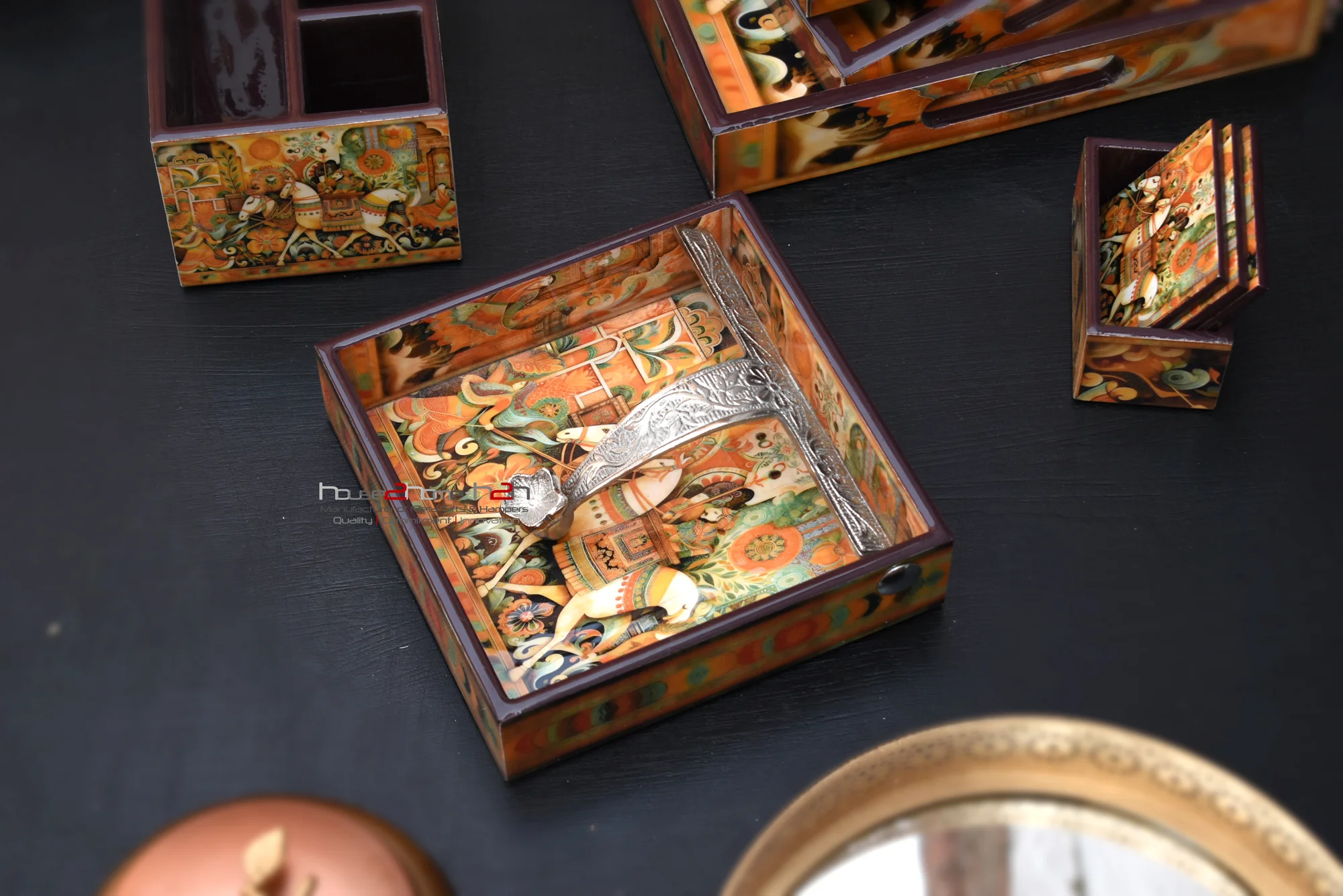 Chocolate Packing, Christmas Gifting Trays, Coasters, Coated trays, Colored Wooden Trays, Cutlery Stand, Decorative Trays, Dining table, Diwali Gift, Drawer, dry fruit box, Dry Fruit Packing, Eco friendly, enamel coated Trays, Enamel Printed TRays, Enamel trays, epoxy, Epoxy Coated, food safe, Gift box, Gift TRays, h2h, Hamper Basket, Hamper Pack, Hamper Packing, High Quality Trays, Holiday Basket, home decor, House 2 home, house warming, House2home, Jar Set, Laminated Trays, MDF Cutlery Stand, MDF Drawer, MDF Meena Trays, MDF Printed Trays, MDF tray Manufacturers, MDF Tray Sets, MDF Trays, MDF trays set, Meena Coated Trays, Meena Trays, Napkin Holder, Packing, Party, Platter, Printed, Printed Tray, Printed Tray Sets, printed trays, Raisin, Return Gift, Serving Platter, serving tray, set, snack platter, Snack Serving Stand, Sober Trays, Square hamper Basket, Table Serving Trays, tableware, tissue Holder, tray, Tray Sets, trousseau packing, water proof tray, water repellant, water Repellent finish, Wedding Gift, wood, wooden, wooden cake stand, Wooden Platter, Wooden tray, Wooden Tray Set, MDF Trays Sets, Serving Tray Set, Epoxy Coated Tray Sets, Cutlery Stand, Printed Trays Manufacturer, Coaster, Tissue Holder, Drawer, Wedding Gifts set, Meena Trays, h2h,