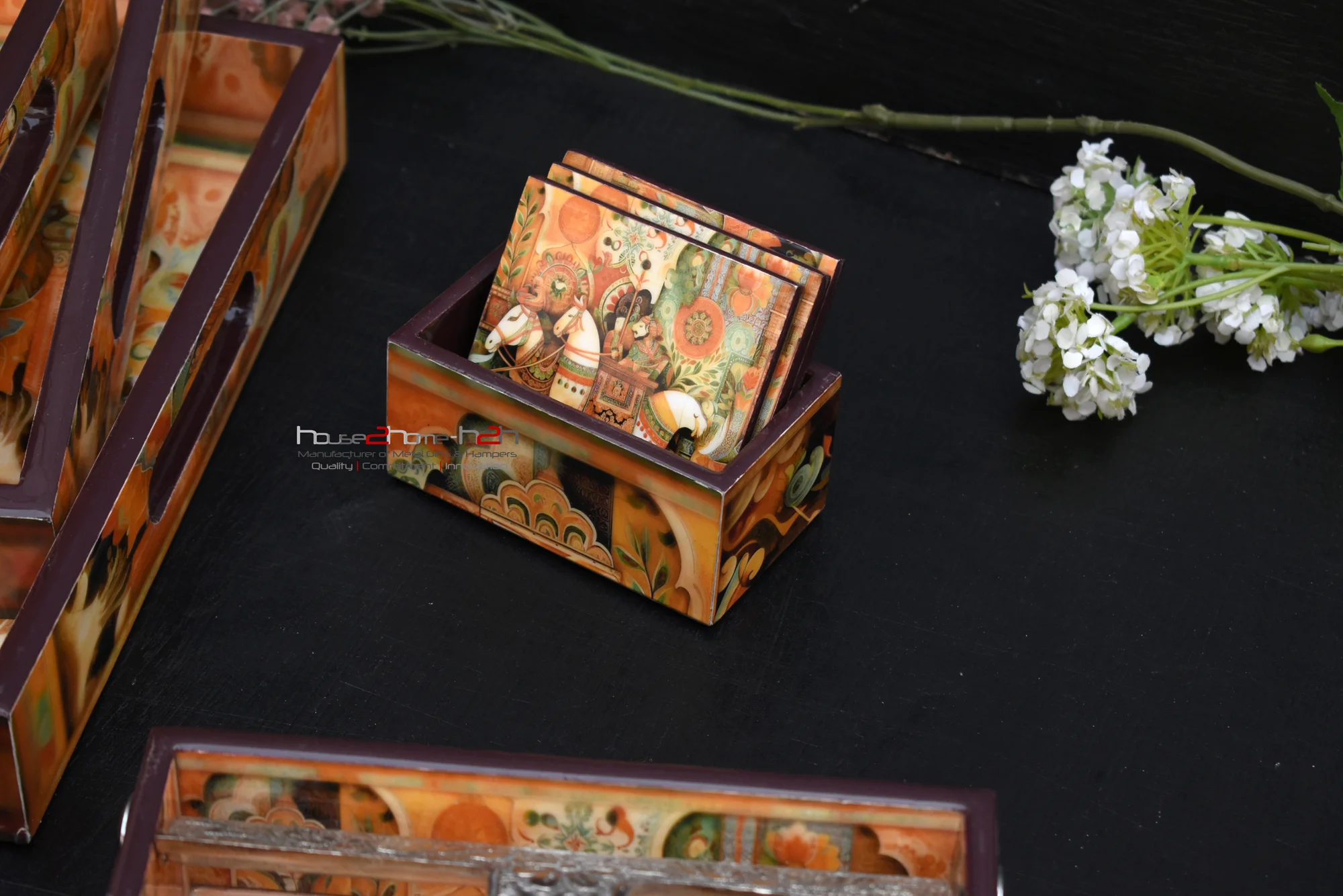 Chocolate Packing, Christmas Gifting Trays, Coasters, Coated trays, Colored Wooden Trays, Cutlery Stand, Decorative Trays, Dining table, Diwali Gift, Drawer, dry fruit box, Dry Fruit Packing, Eco friendly, enamel coated Trays, Enamel Printed TRays, Enamel trays, epoxy, Epoxy Coated, food safe, Gift box, Gift TRays, h2h, Hamper Basket, Hamper Pack, Hamper Packing, High Quality Trays, Holiday Basket, home decor, House 2 home, house warming, House2home, Jar Set, Laminated Trays, MDF Cutlery Stand, MDF Drawer, MDF Meena Trays, MDF Printed Trays, MDF tray Manufacturers, MDF Tray Sets, MDF Trays, MDF trays set, Meena Coated Trays, Meena Trays, Napkin Holder, Packing, Party, Platter, Printed, Printed Tray, Printed Tray Sets, printed trays, Raisin, Return Gift, Serving Platter, serving tray, set, snack platter, Snack Serving Stand, Sober Trays, Square hamper Basket, Table Serving Trays, tableware, tissue Holder, tray, Tray Sets, trousseau packing, water proof tray, water repellant, water Repellent finish, Wedding Gift, wood, wooden, wooden cake stand, Wooden Platter, Wooden tray, Wooden Tray Set, MDF Trays Sets, Serving Tray Set, Epoxy Coated Tray Sets, Cutlery Stand, Printed Trays Manufacturer, Coaster, Tissue Holder, Drawer, Wedding Gifts set, Meena Trays, h2h,